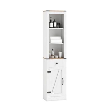 Bathroom cabinet, Narrow, with drawer and shelf, 40.64 × 173 × 24.13 cm