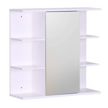 Vannas istabas skapis ar spoguli Relaxdays 10051478_49, 62 × 64 × 21 cm