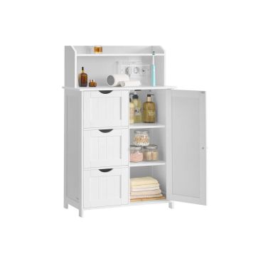 Bathroom cabinet VASAGLE BBC775W03, 2 doors, 2 adjustable shelves, 30 × 60 × 100 cm