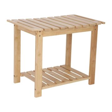 Табуретка для ванной с полкой Relaxdays, 53 × 42 × 33 см
