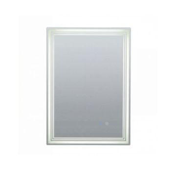 Bathroom mirror, LED lighting with heating, 70 × 50 × 3 cm