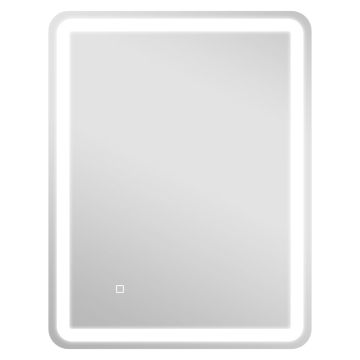 Зеркало для ванной, LED, сенсорное, против запотевания, Серебристое, 70 × 4 × 90 см