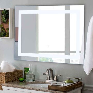 Bathroom mirror, LED, touch control, 70 × 50 × 3 cm