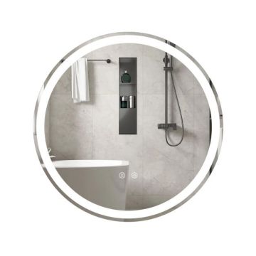 Bathroom mirror LED, Front and back lighting, Ø 60 × 2.9 cm