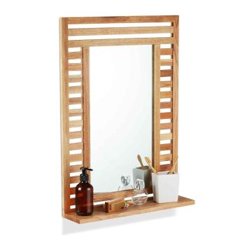 Vannas istabas spogulis Relaxdays 10045801.0, ar plauktu, 50 × 70 × 12 cm
