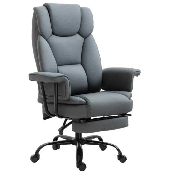 Biroja krēsls 68x54x126cm, tumši pelēks/melns