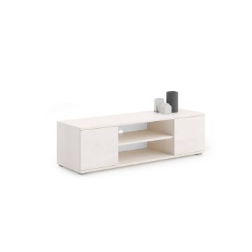 Betona dizaina TV statīvs Focus RTV 155x37x40 cm, balts