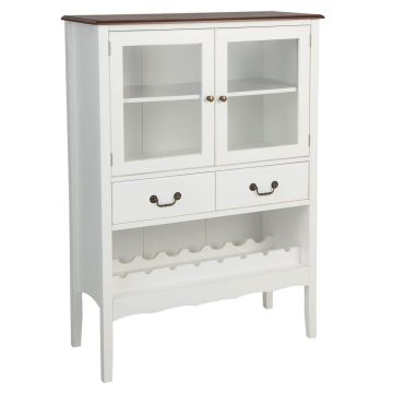 Wine cabinet, freestanding, with 2 glass doors, Ø 7 × 14.5 cm