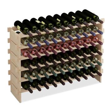 Vīna plaukts Relaxdays 10050653_1690, 60 pudelēm, Brūns, 103 × 73 × 25 cm