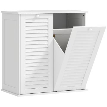 Vannas istabas skapītis ar veļas kasti Homcom 70x38x73cm, balts
