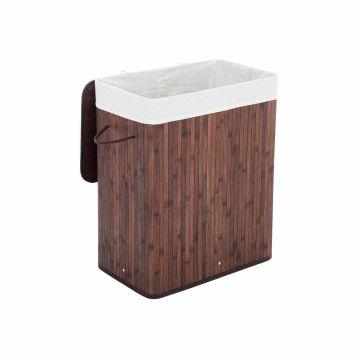 Корзина для белья из бамбука, объём 100 л, коричневая
