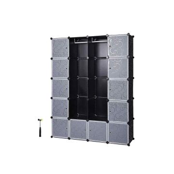 Modulārs skapis 178 x 143 x 36 cm, melns