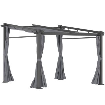 Lapene Outsunny 297x295x230cm, tumši pelēka