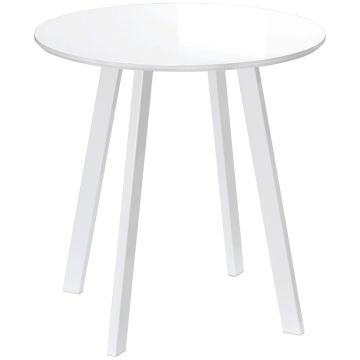 Ēdamistabas galds Homcom 72x72x75cm, baltas krāsas