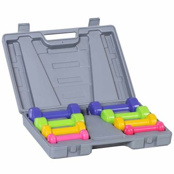 Homcom 8 hanteles komplekts, dažādās krāsās