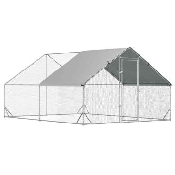 Vistu kūts PawHut 300x400x200cm., sudraba krāsā