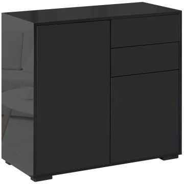 Komode Homcom 79x36x74cm, melnas krāsas