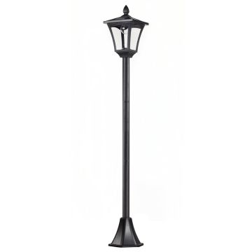 Dārza lampa ar saules bateriju Outsunny 18x18x160cm, melnas krāsas