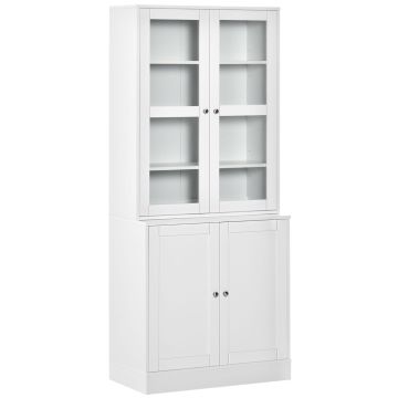Virtuves skapītis Homcom 76x40x178,5cm, baltā krāsā