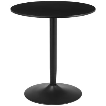 Ēdamgalda galds Homcom 70x70x75cm, melnas krāsas