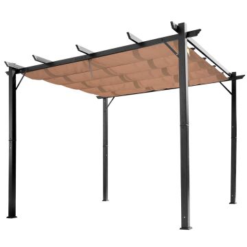 Lapene Outsunny 300x400x223cm, melna/brūna