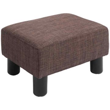 Pufs Homcom 40x30x24cm, brūnas/melnas krāsas