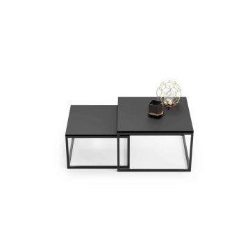 Kafijas galdiņš Twin 70x70x42cm / 60x60x36 cm, balts