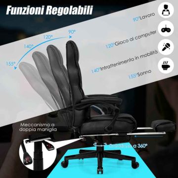 Gaming chair CB10159DK, 68.5 × 120.5–130.5 × 68.5 cm
