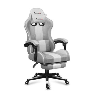 Spēļu krēsls Huzaro Force 4.7 White Mesh, Ar nolokāmu kāju balstu, 81 × 29 × 54 cm