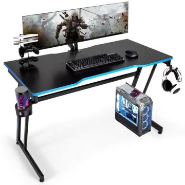 Gaming table, With brackets, Blue/black, 120 × 60 × 73 cm