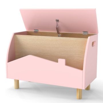 Toy box, 2 compartments, Pink, 60 × 33 × 37.5 cm