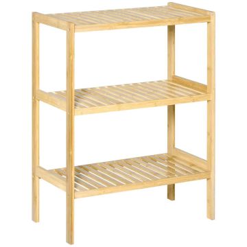 Vannas istabas plaukts Homcom 62x33x80cm, gaiši brūnā krāsā