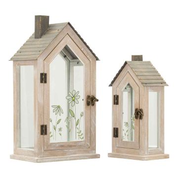 Home Flower Lanterns, 2 pcs, 18 × 13 × 36 cm / 12.5 × 8.5 × 25 cm