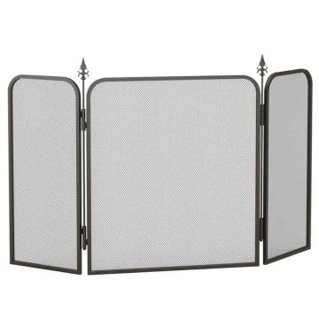 Защита для камина Homcom 96x1,3x56см, чёрного цвета