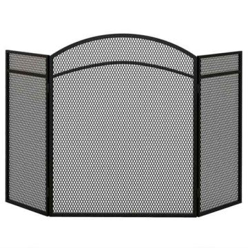 Защитная решетка для камина Homcom 96x1x60 см, черная.