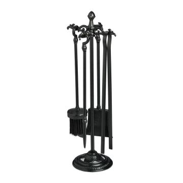 Kamīna instrumentu komplekts Relaxdays, 5 daļas, 18 × 51 × 18 cm