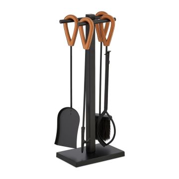Kamīna instrumentu komplekts Relaxdays 10047800.0, 5 daļas, 25 × 62 × 16 cm