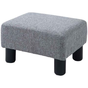 Homcom pufs 40x30x24cm, pelēks/melns