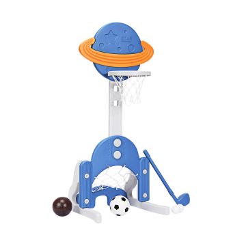 Zvaigznes formas bērnu basketbola statīvs, 22,5 × 22,5 × 59,5 collas