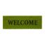 Durvju paklājiņš "Welcome" 75x25 cm., zaļā krāsā
