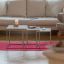 Set of 3 tables, white/silver