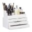 Grima organizators ar atvilktnēm 19x23,5x14cm., baltā krāsā