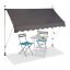 Automātiski izvelkama nojume 250x120cm, tumši pelēka/balta/melna