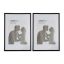2 foto rāmīšu komplekts 30,5x22x2 cm, melns/balts