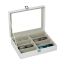 Briļļu kastīte ar 8 nodalījumiem 8,5x33,5x24,5 cm, pliks/balts