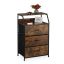 Kumode ar 3 atvilktnēm 96.5x61x42cm., brūna/melna