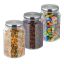 Komplektā 3 caurspīdīgi konteineri beztaras produktiem 19x12cm, 1,5L., sudraba krāsa