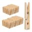 Veļas knaģu komplekts 240 gab. 7,5x1,5x1 cm., gaiši brūns