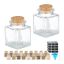 Komplektā 20 caurspīdīgas garšvielu burciņas 6x4,5x4,5cm, gaiši brūnas