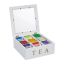 Tējas maisiņu organizators 9x23,5x23,5cm., balta/zelta krāsa